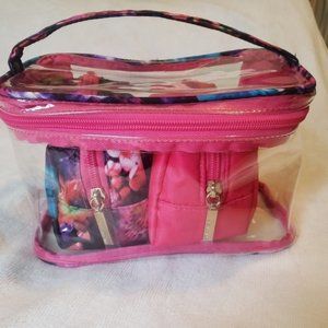 COSMETIC BAG WITH 2 EXTRA SMALL BAGS
